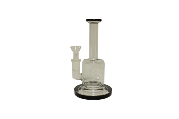 6.5" Straight Neck Inline Perc Water Pipe with Bowl