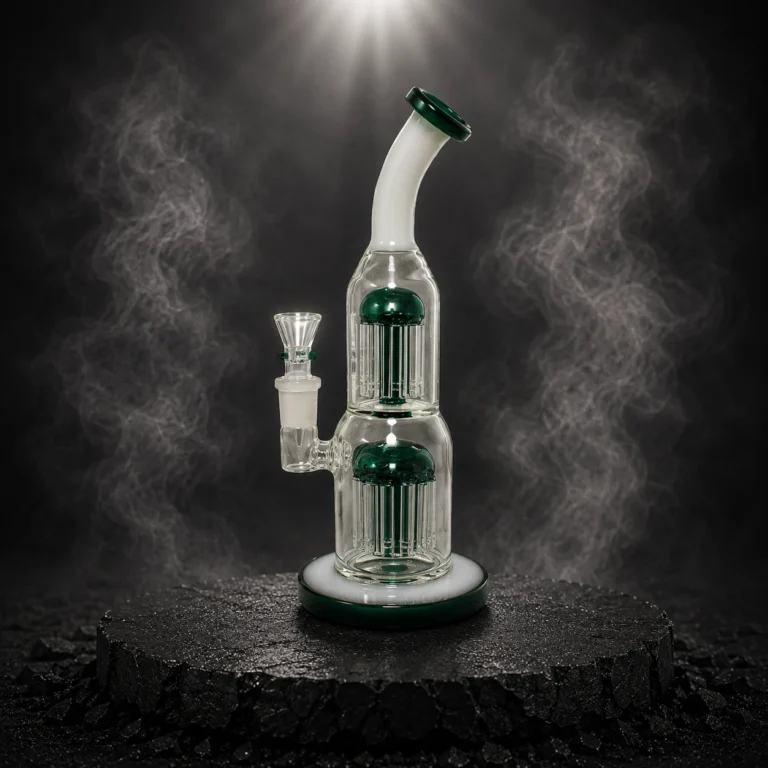 12" Bent Neck Double Arm Perk Water Pipe