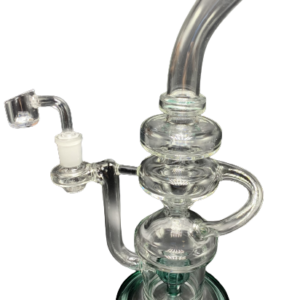 11.5" Bent Neck Recycler Teal