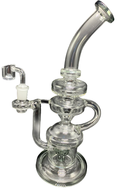 11.5" Bent Neck Recycler Black