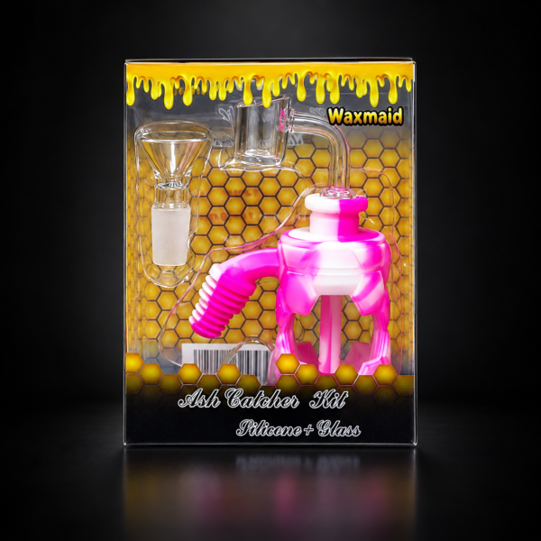 Waxmaid 4.5" Platinum Cured Silicone Ashcatcher Banger Kit - 14mm/18mm
