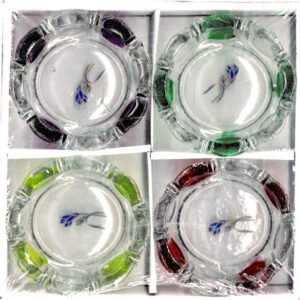 GLASS ASH TRAY 4.5 4 A