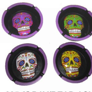 4 SKULL ASHTRAYS ASST