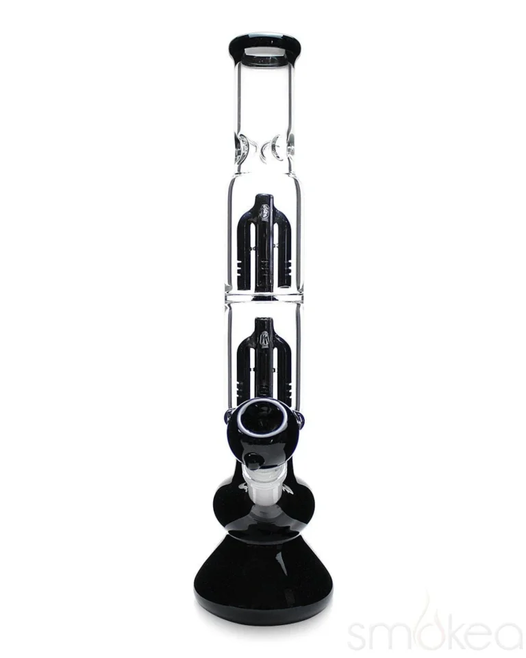 14.5" Black Water Pipe with Double Perk