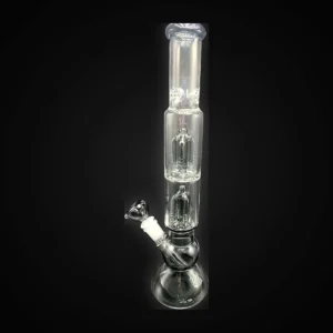 WATER PIPE 14.5" DOUBLE PERK LAKE GREEN