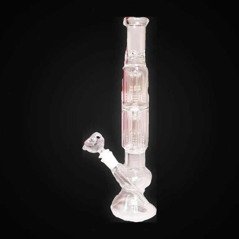 14.5" Pink Water Pipe with Double Perk