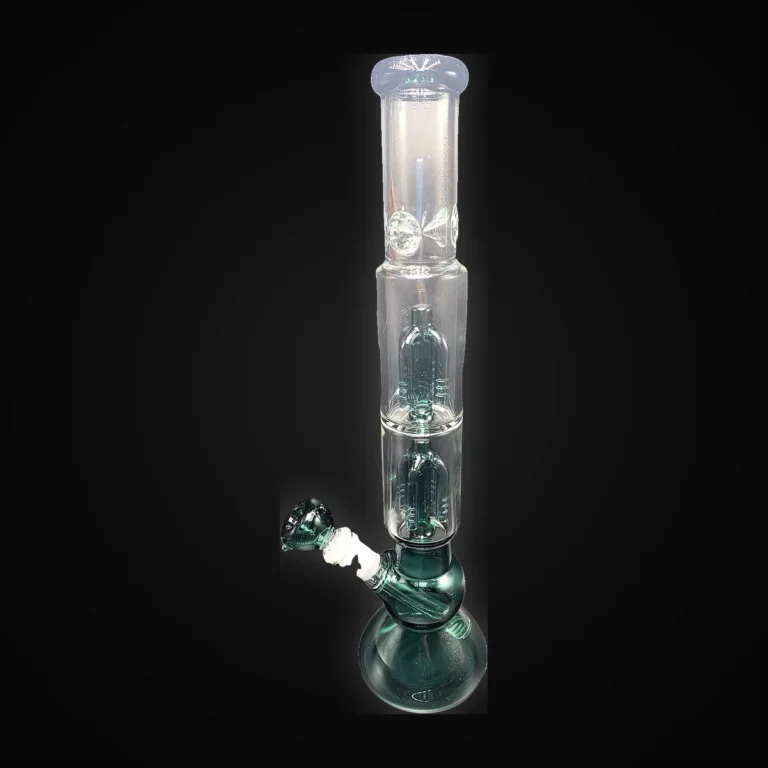 14.5" Amber Water Pipe with Double Perk
