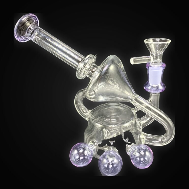 Beaker Base Recycler Water Pipe with Marbles