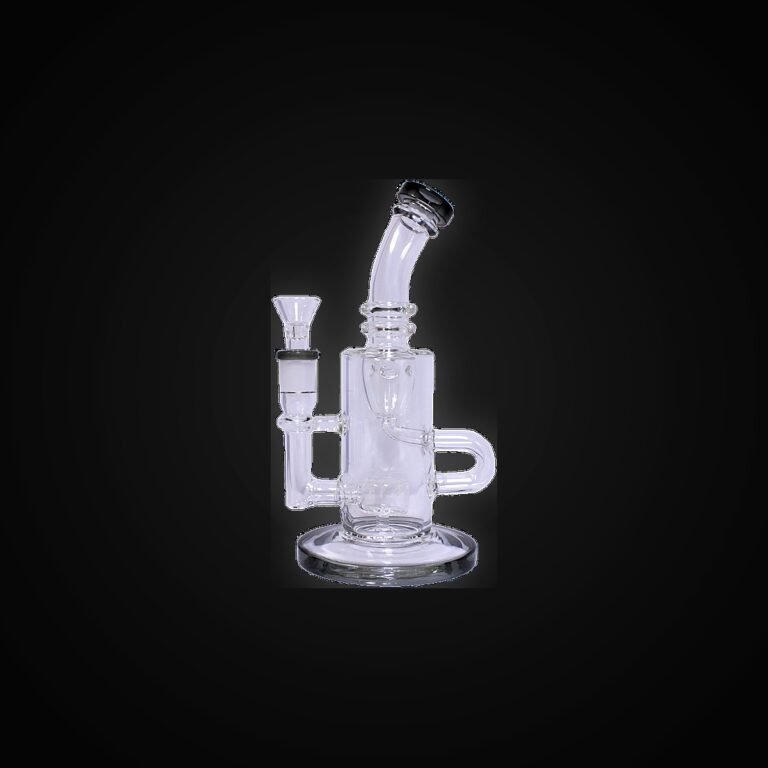 8" Thick Bent Neck Solid Base Recycler w/Inline Coil