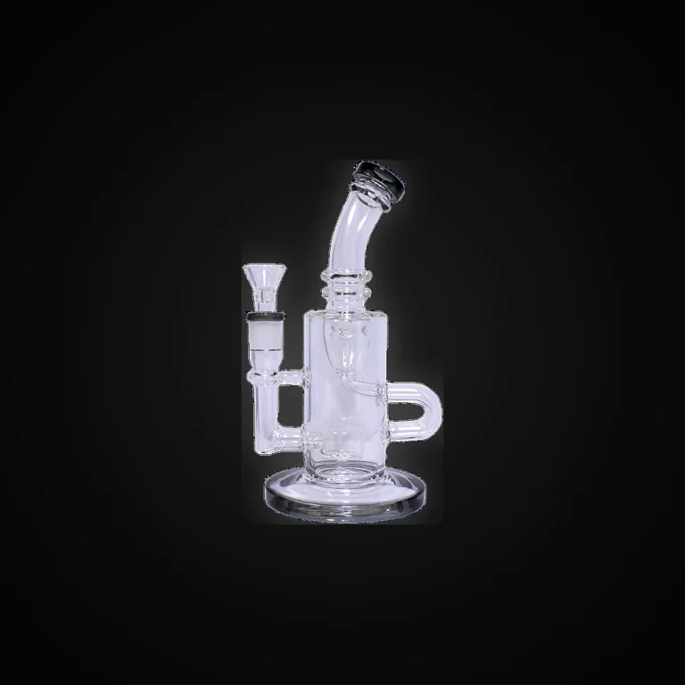8" Thick Bent Neck Solid Base Recycler w/Inline Coil