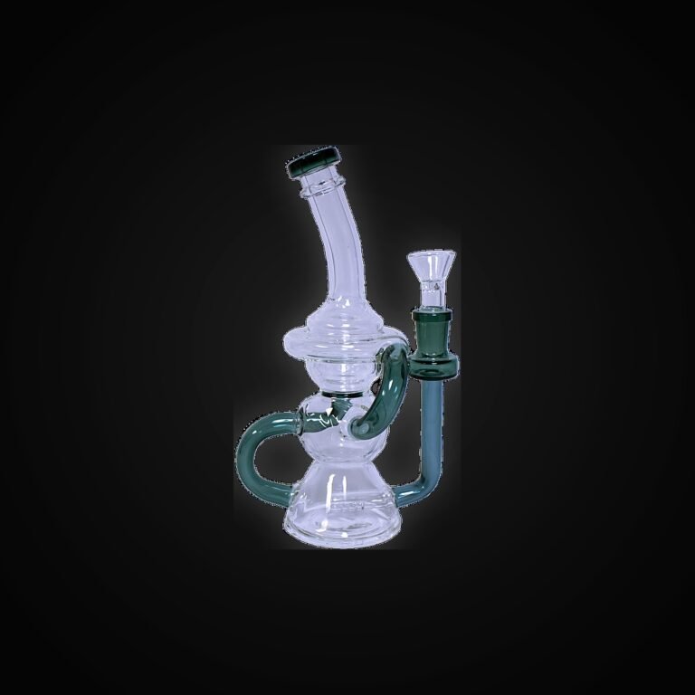 8.5" Teal Bent Neck Recycler
