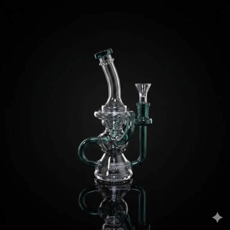 8.5" Teal Bent Neck Recycler