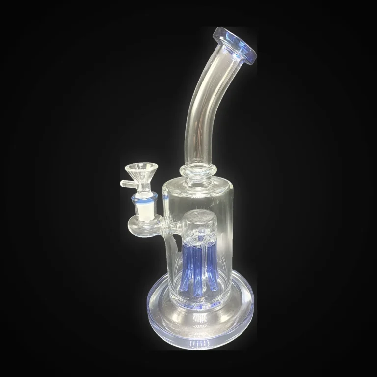 10" Bent Neck Water Pipe with Wathet Colored Tree Perc