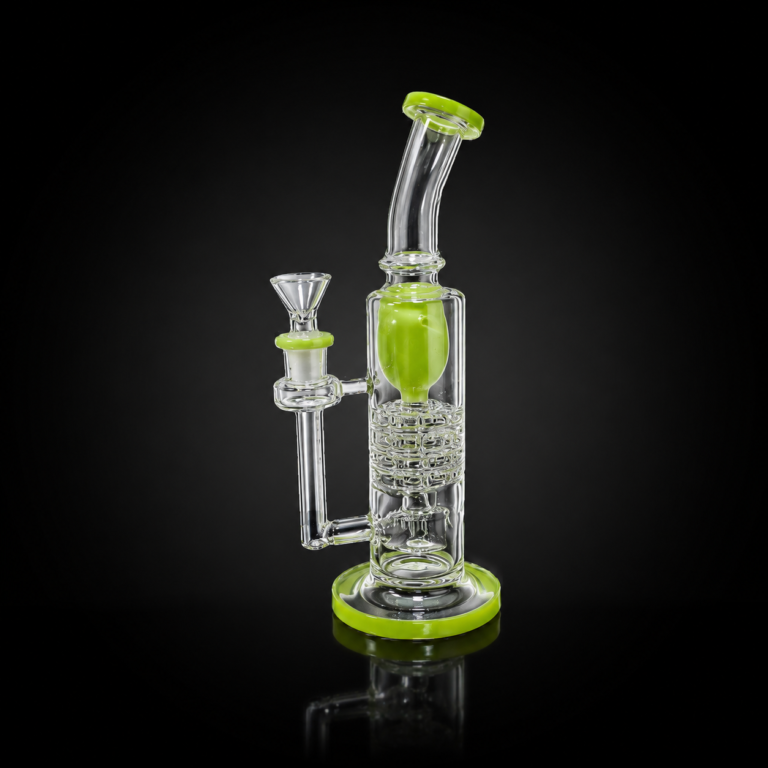 10" Water Pipe Rig with Matrix - Green