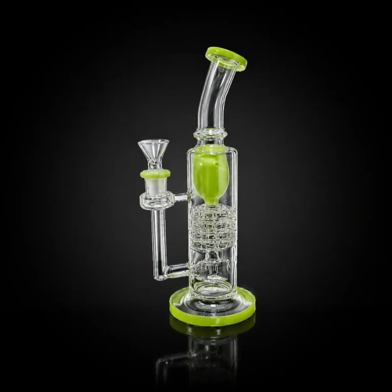 10" Water Pipe Rig with Matrix - Green