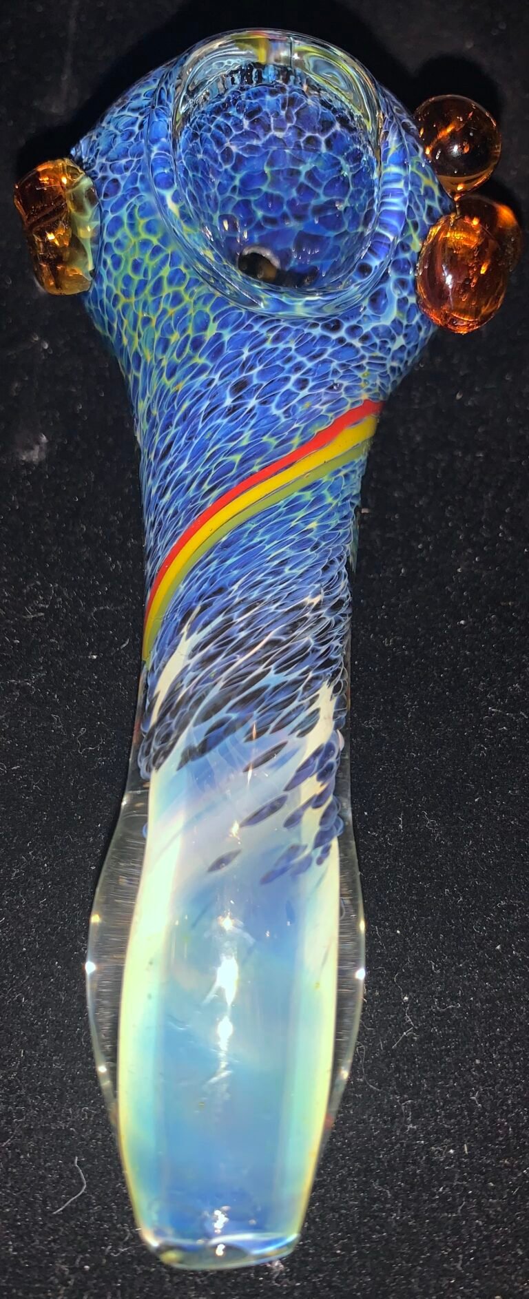 Double Color Frit With Silver Fume & Rasta Outline -SKU:C0455