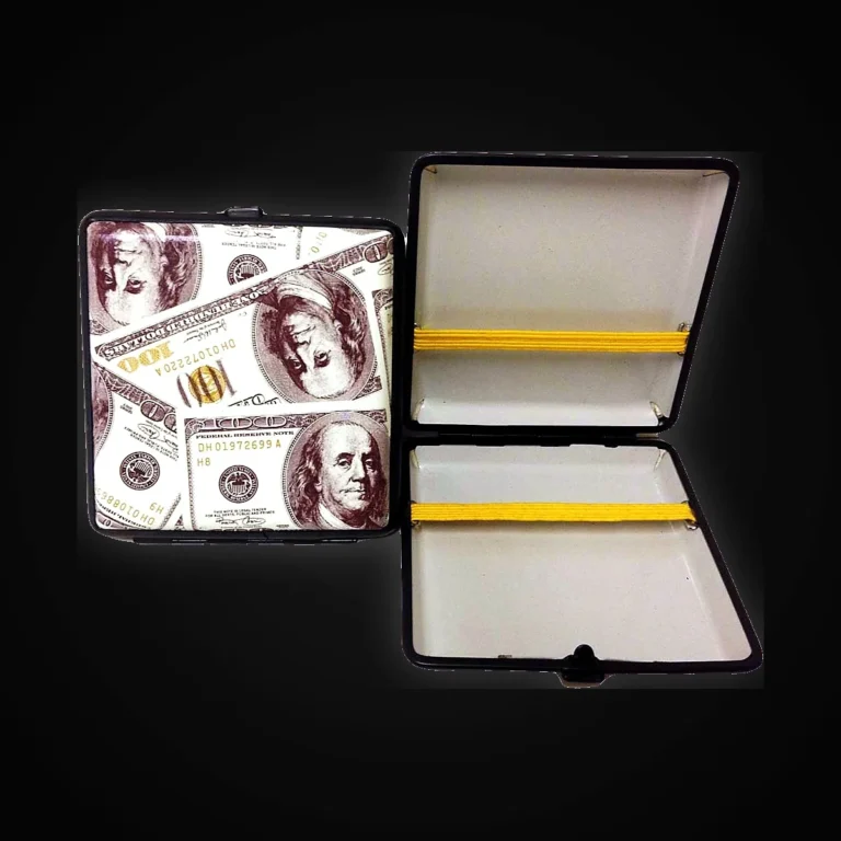 CIG CASE MTL DOLLAR SIGN