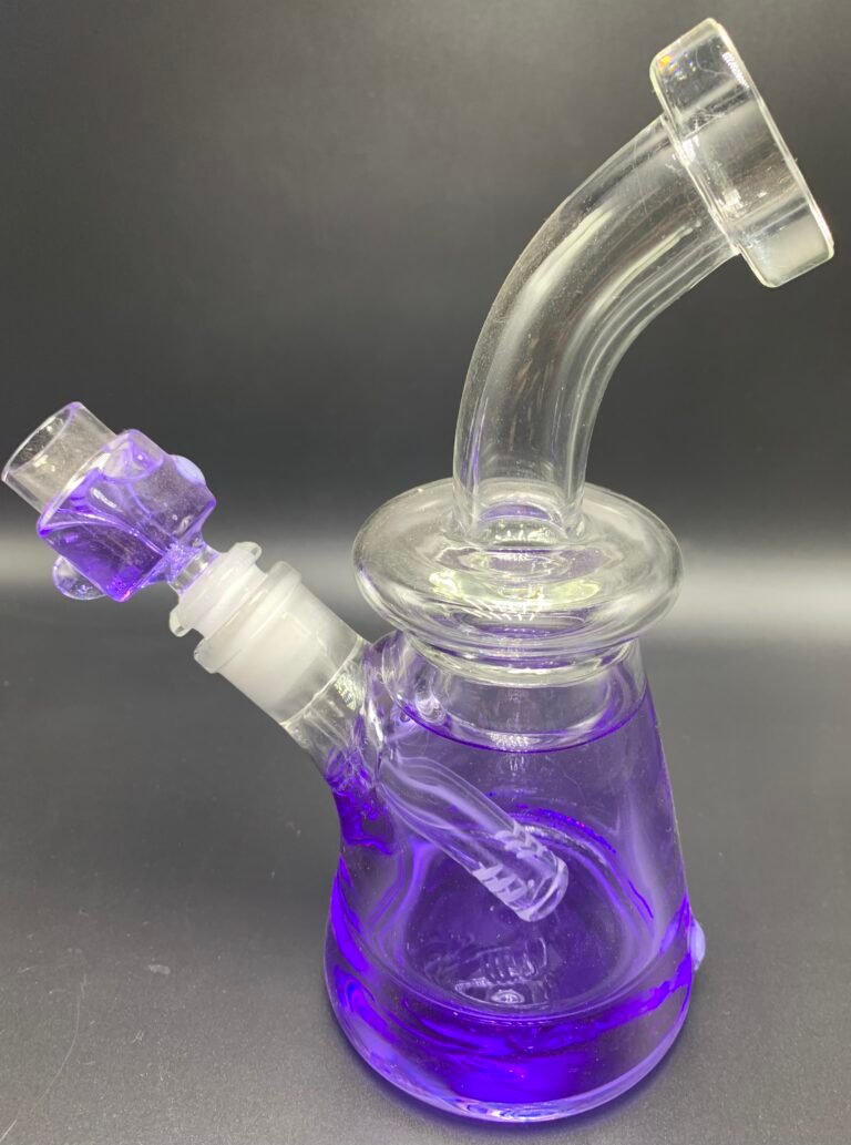 Bent Neck Glycerin Purple Water Pipe