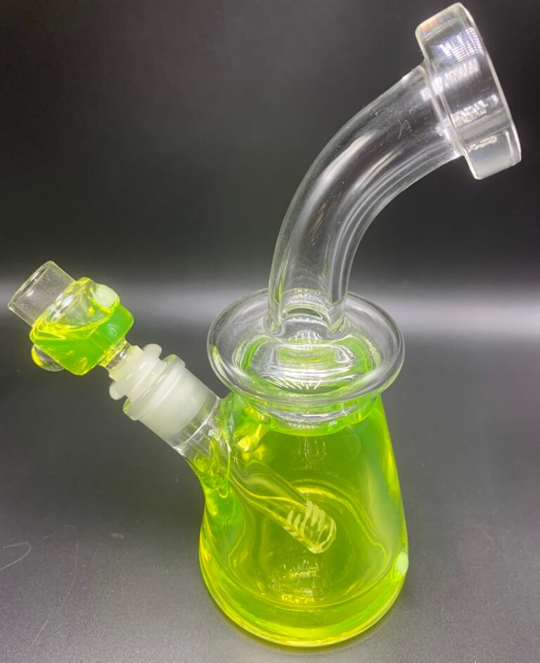 Bent Neck Glycerin Yellow Water Pipe