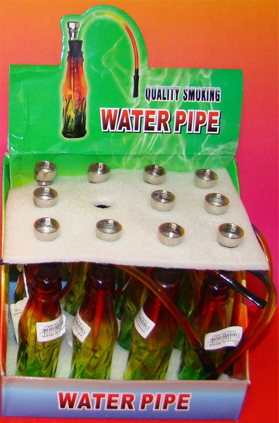 GLASS WATER PIPE 6 RASTA -SKU:P211