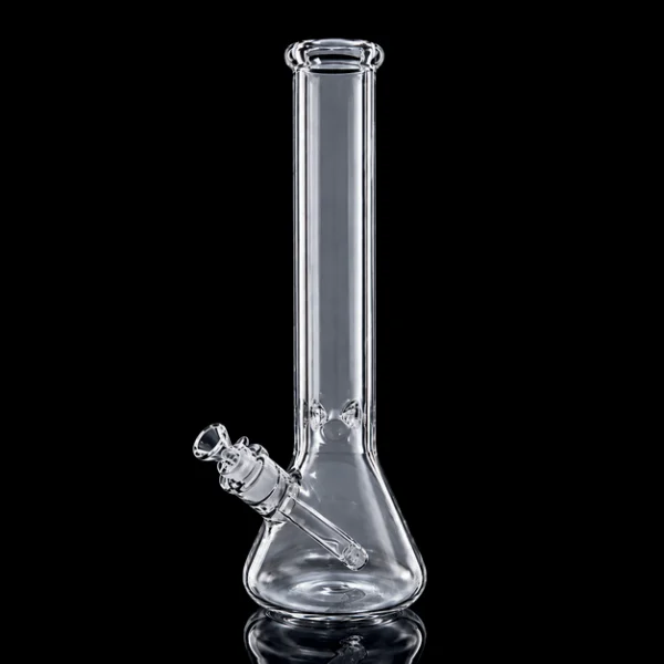 Waterpipe - 16in - Beaker Bottom - 7mm Thick - Ice Pinch - Clear