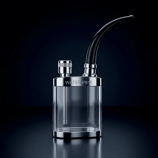 Waterpipe - ??in - Chrome Flask Bubbler
