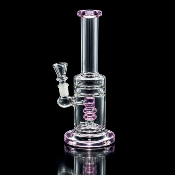 Waterpipe - 10in - Tube Shift - Spiral Coil Perc - Asst. color Accents
