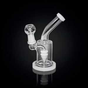 Waterpipe - 6in - Bent Neck - Spiral Perc - Asst Color Accents