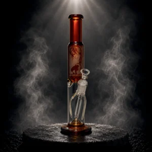 Waterpipe - 14in - Tube Shift - Anime Style Designs - Etched - Asst. Colors