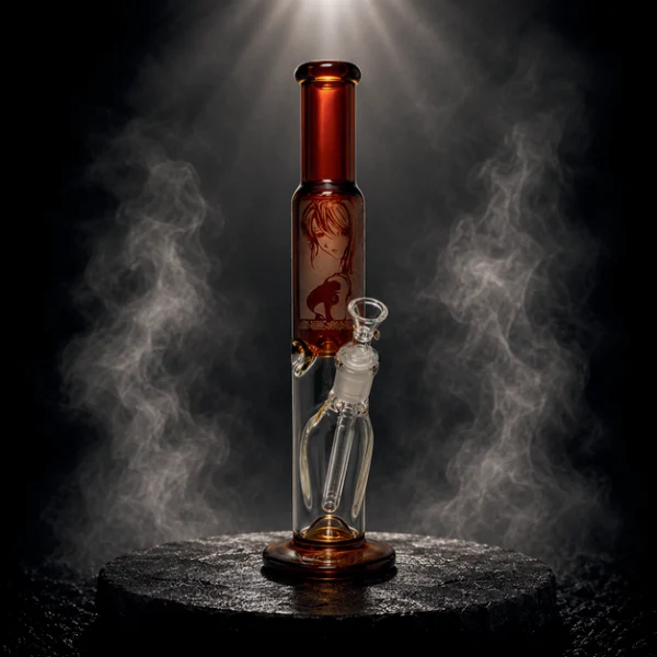 Waterpipe - 14in - Tube Shift - Anime Style Designs - Etched - Asst. Colors