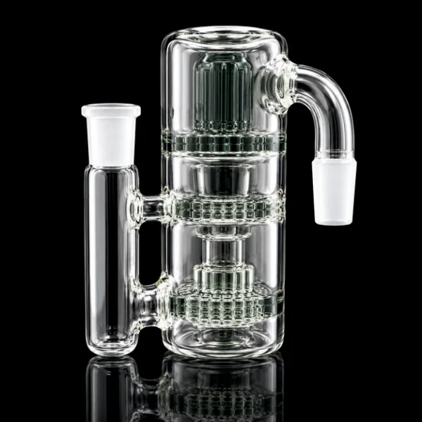 14mm 90° male AshCatcher with Trees with Honeycomb Smoke