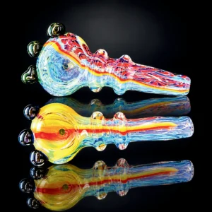 GLASS PIPE 3" GOLD FINISH 3 ASST