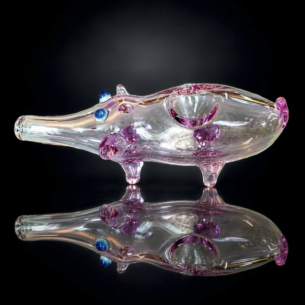 Glass Hand Pipe - Pink Pig Shape