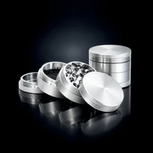 1.75" 4 Part Silver Aluminum Grinder