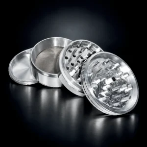 4-Piece Silver Aluminum Grinders - 4"