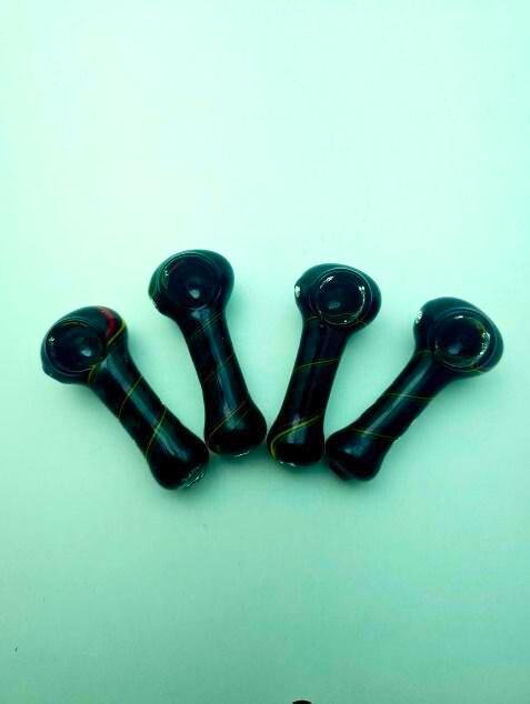 Glass pipe 3" Black Frit 4 Asst