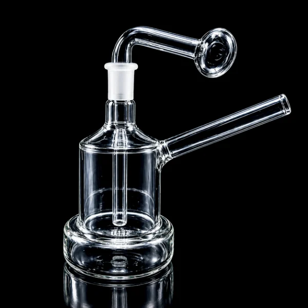 Waterpipe - 6in - Oil Burner - Sidecar Bubbler - Clear