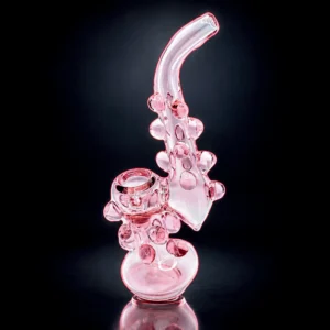 6" Bubbler Heavy Pink Colortube with Ball
