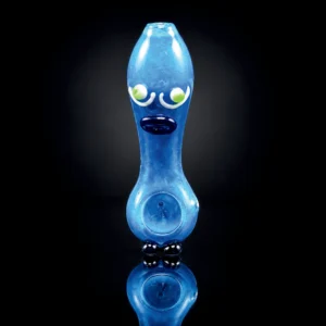 Glass Hand Pipe - Penguin Shape - Frit Design