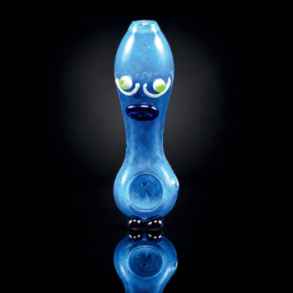 Glass Hand Pipe - Penguin Shape - Frit Design