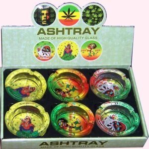 GLASS ASHTRAYS RASTA