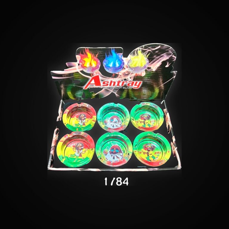 GLASS ASHTRAYS RASTA