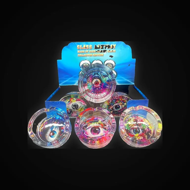 GLASS ASHTRAY 6 Pc Display - Eyes