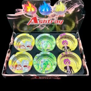 GLASS ASHTRAY RICK & MORTY ASST