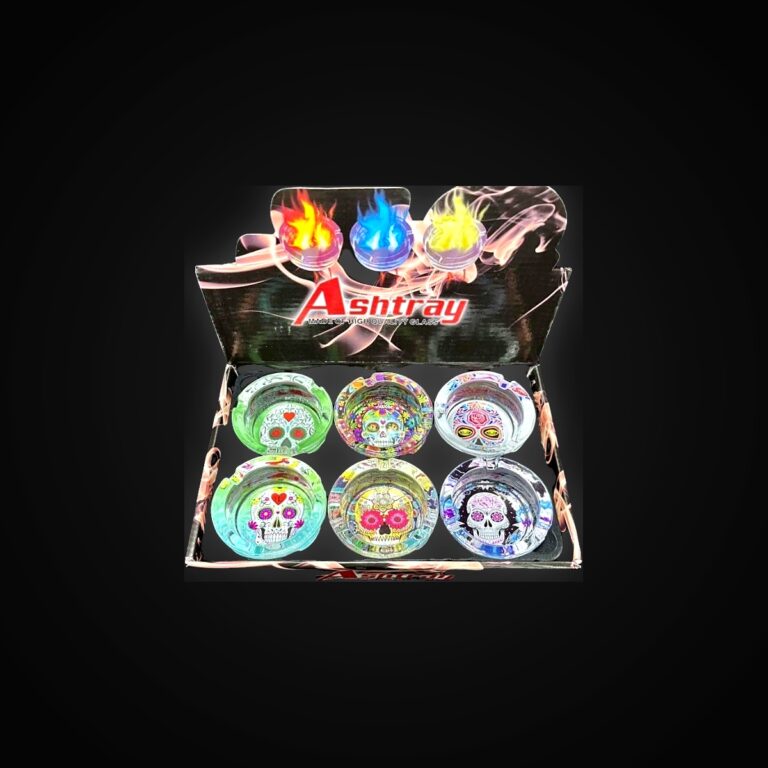 GLASS ASHTRAYS SKULL