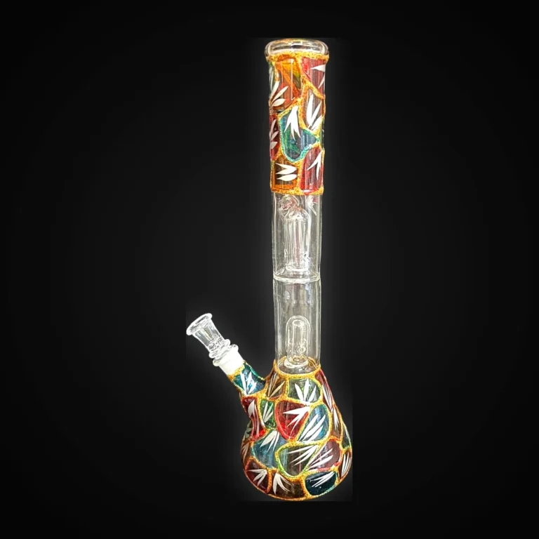 Water Pipe 12" Double Perk Fancy