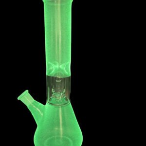 WATER PIPE 10" Single PERCULATOR GLOW IN DARK