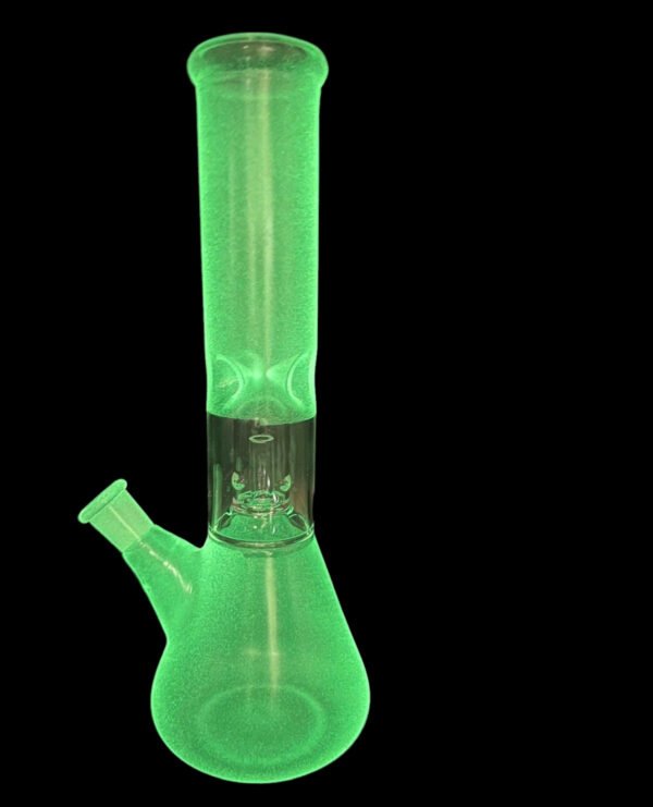 WATER PIPE 10" Single PERCULATOR GLOW IN DARK