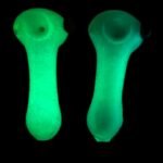 3-inch Glow in the Dark pipe, offering a compact and luminous smoking experience in low-light conditions