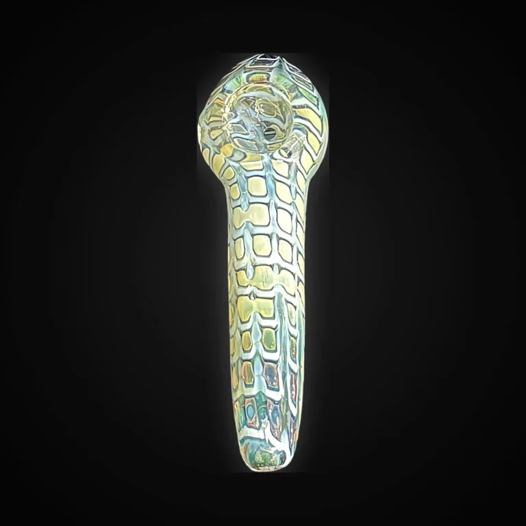 Glass Pipe Metallic Gold Design